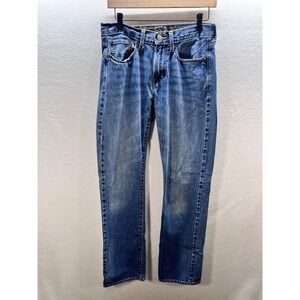 American Eagle Original Straight Jeans Mens 28x34 Medium Wash Blue Denim 3142